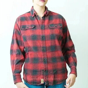 JACHS NY Buffalo Plaid Flannel Long Sleeve Button Sown Shirt - M